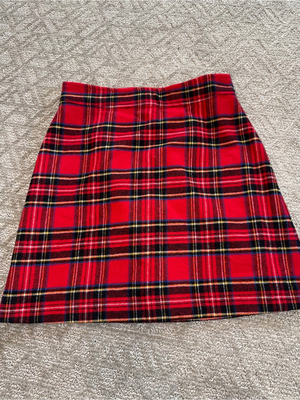 J. Crew Red Tartan Mini Skirt